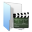 Folder Blue Movies Icon 32x32 png